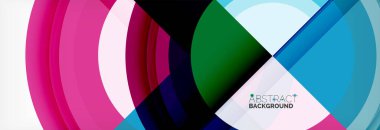 Yuvarlak şekiller, üçgenler ve daireler. Modern soyut arkaplan