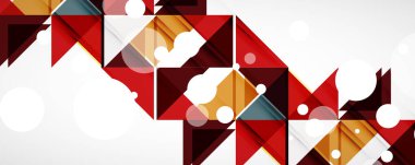 Geometrik soyut arkaplan. Tekno renk üçgen şekilleri. Kapaklar, afişler, el ilanları ve posterler ve diğer tasarımlar için vektör illüstrasyonu