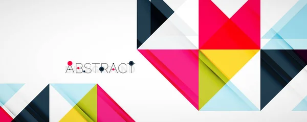 Geometrischer abstrakter Hintergrund. Techno-Farbdreieck-Formen. Vektor-Illustration für Covers, Banner, Flyer, Poster und andere Designs — Stockvektor