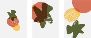 El çizimi karalama şekilleri, duvar resimleri, vektör soyut arka plan şablonları. A4 poster tasarımı veya kapaklar, afişler, broşürler için