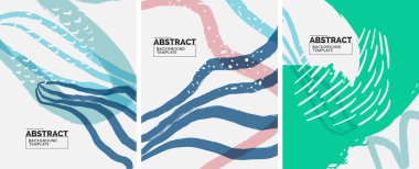 Sosyal medya soyut geçmişleri. Soyut el çizimleri. Kapaklar, afişler, ilanlar için vektör illüstrasyonu