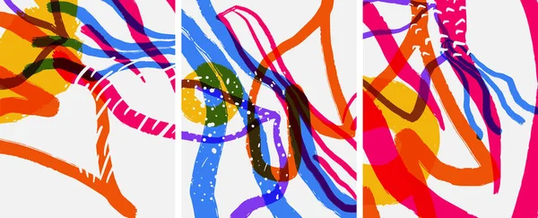 Mídia social fundos abstratos. Doodles desenhados à mão abstratos. Ilustração vetorial para capas, banners, folhetos — Vetor de Stock