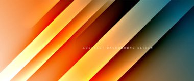 Dinamik diyagonal çizgileri olan akışkan eğimler soyut arkaplan. Dinamik ışık ve gölge efektleriyle parlak renkler. Vektör duvar kağıdı veya poster