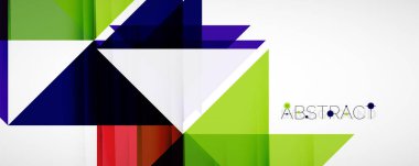 Geometrik soyut arkaplan. Tekno renk üçgen şekilleri. Kapaklar, afişler, el ilanları ve posterler ve diğer tasarımlar için vektör illüstrasyonu