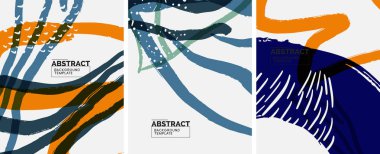 Sosyal medya soyut geçmişleri. Soyut el çizimleri. Kapaklar, afişler, ilanlar için vektör illüstrasyonu