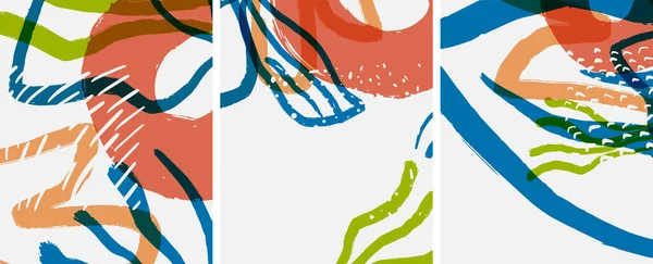 Sociale media abstracte achtergronden. Abstracte handgetekende krabbels. Vector illustratie voor covers, banners, flyers — Stockvector