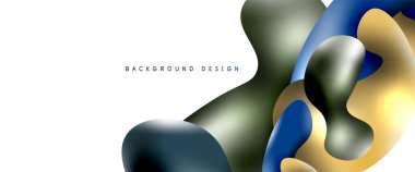 Kabarcıklar soyut arkaplan. Beyaz vektör şablonunda sıvı sıçramaları