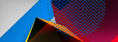 Düşük polyester 3 boyutlu geometrik şekiller, minimum soyut arkaplan. Kapaklar, afişler, el ilanları ve posterler için vektör illüstrasyonları