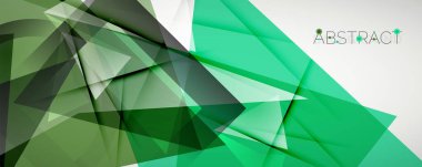 Geometrik soyut arkaplan. Renkli üçgen şekiller. Kapaklar, afişler, el ilanları ve posterler ve diğer tasarımlar için vektör illüstrasyonu