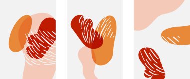 El çizimi karalama şekilleri, duvar resimleri, vektör soyut arka plan şablonları. A4 poster tasarımı veya kapaklar, afişler, broşürler için