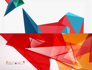 Bir dizi vektör geometrik arkaplan. Kapaklar, afişler, el ilanları ve posterler ve diğer tasarımlar için vektör illüstrasyonu