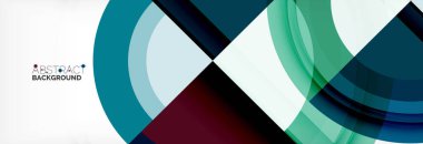 Yuvarlak şekiller, üçgenler ve daireler. Modern soyut arkaplan