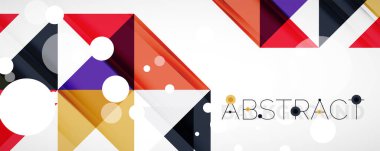 Vektör üçgen geometrik arkaplan kümesi. Kapaklar, afişler, el ilanları ve posterler ve diğer tasarımlar için vektör illüstrasyonu