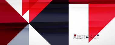 Geometrik soyut arkaplan. Tekno renk üçgen şekilleri. Kapaklar, afişler, el ilanları ve posterler ve diğer tasarımlar için vektör illüstrasyonu