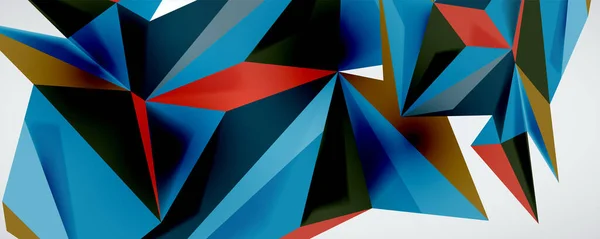 Sfondi geometrici a triangolo vettoriale. Forma 3d a basso poli su sfondo chiaro. Illustrazione vettoriale per copertine, striscioni, volantini e manifesti e altri disegni — Vettoriale Stock