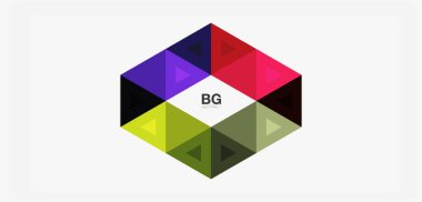 Kapak, afiş, el ilanı ve poster ve diğer şablon için mozaik üçgen deseni soyut arkaplan