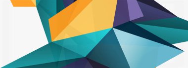 3d mozaik soyut arkaplan, düşük poli şekilli geometrik tasarım