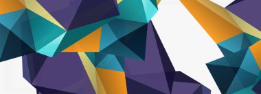 3d mozaik soyut arkaplan, düşük poli şekilli geometrik tasarım