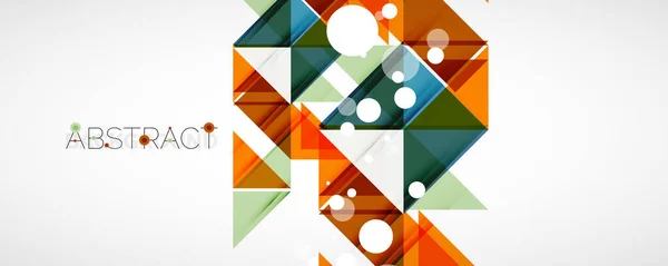 Fond abstrait géométrique. Formes de triangle couleur Techno. Illustration vectorielle pour couvertures, bannières, flyers et affiches et autres dessins — Image vectorielle