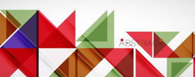Geometrik soyut arkaplan. Tekno renk üçgen şekilleri. Kapaklar, afişler, el ilanları ve posterler ve diğer tasarımlar için vektör illüstrasyonu