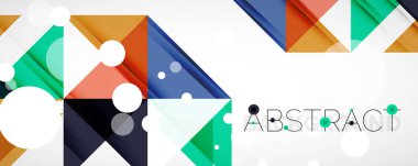 Vektör üçgen geometrik arkaplan kümesi. Kapaklar, afişler, el ilanları ve posterler ve diğer tasarımlar için vektör illüstrasyonu