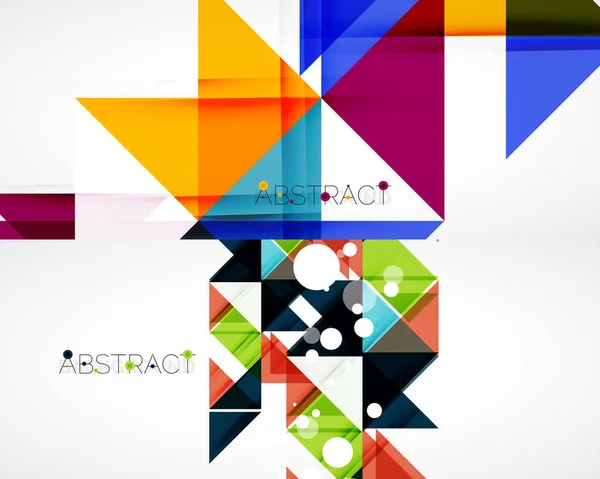 Set von geometrischen Vektordreieck-Hintergründen. Vektor-Illustration für Covers, Banner, Flyer, Poster und andere Designs — Stockvektor