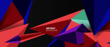 3d düşük poli soyut arka plan vektör çizimi