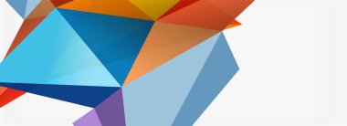 3d mozaik soyut arkaplan, düşük poli şekilli geometrik tasarım