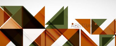 Geometrik soyut arkaplan. Tekno renk üçgen şekilleri. Kapaklar, afişler, el ilanları ve posterler ve diğer tasarımlar için vektör illüstrasyonu