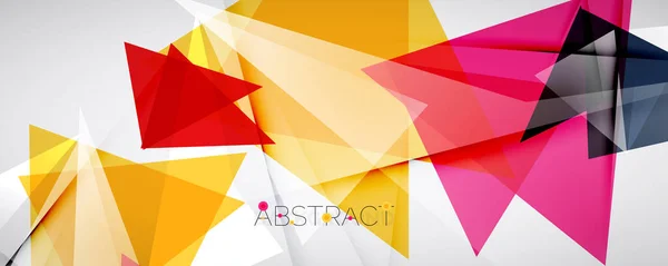 Geometric abstract background. Color triangle shapes. Vector illustration for covers, banners, flyers and posters and other designs — Stock Vector