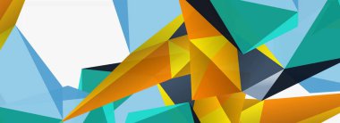 3d mozaik soyut arkaplan, düşük poli şekilli geometrik tasarım