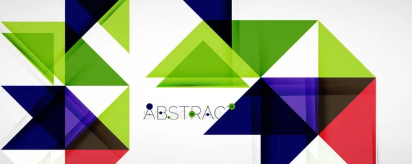 Latar belakang abstrak Geometrik. Techno bentuk segitiga warna. Ilustrasi vektor untuk sampul, spanduk, selebaran dan poster dan desain lainnya - Stok Vektor