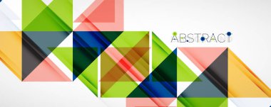 Geometrik soyut arkaplan. Tekno renk üçgen şekilleri. Kapaklar, afişler, el ilanları ve posterler ve diğer tasarımlar için vektör illüstrasyonu