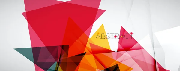 Geometrischer abstrakter Hintergrund. Farbdreieck-Formen. Vektor-Illustration für Covers, Banner, Flyer, Poster und andere Designs — Stockvektor