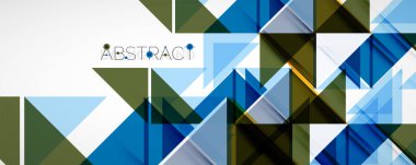 Vektör üçgen geometrik arkaplan kümesi. Kapaklar, afişler, el ilanları ve posterler ve diğer tasarımlar için vektör illüstrasyonu