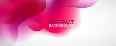 Akışkan renk gradyanı soyut arkaplan, modaya uygun renkli duvar kağıdı. Pankartlar, broşürler, posterler, afişler ve kapaklar için vektör ilüstrasyonu