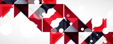 Geometrik soyut arkaplan. Tekno renk üçgen şekilleri. Kapaklar, afişler, el ilanları ve posterler ve diğer tasarımlar için vektör illüstrasyonu