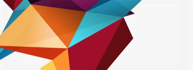 3d mozaik soyut arkaplan, düşük poli şekilli geometrik tasarım