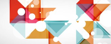 Vektör üçgen geometrik arkaplan kümesi. Kapaklar, afişler, el ilanları ve posterler ve diğer tasarımlar için vektör illüstrasyonu