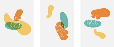 El çizimi karalama şekilleri, duvar resimleri, vektör soyut arka plan şablonları. A4 poster tasarımı veya kapaklar, afişler, broşürler için