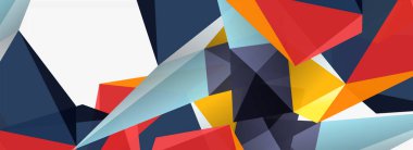 3d mozaik soyut arkaplan, düşük poli şekilli geometrik tasarım