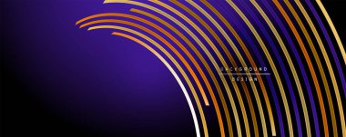 Soyut renkli çizgiler vektör arkaplanı. İnternet, büyük veri ve teknoloji bağlantıları kavramı, soyut şablon