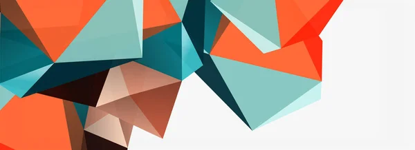 3D马赛克抽象背景，低多形几何设计 — 图库矢量图片