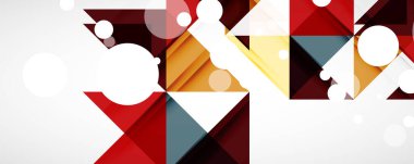 Vektör üçgen geometrik arkaplan kümesi. Kapaklar, afişler, el ilanları ve posterler ve diğer tasarımlar için vektör illüstrasyonu