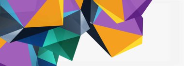 3d mozaik soyut arkaplan, düşük poli şekilli geometrik tasarım