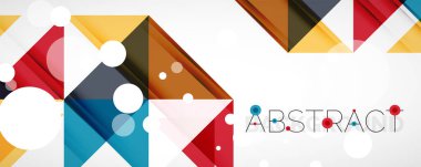 Vektör üçgen geometrik arkaplan kümesi. Kapaklar, afişler, el ilanları ve posterler ve diğer tasarımlar için vektör illüstrasyonu