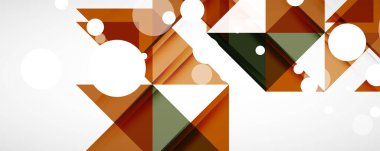 Vektör üçgen geometrik arkaplan kümesi. Kapaklar, afişler, el ilanları ve posterler ve diğer tasarımlar için vektör illüstrasyonu