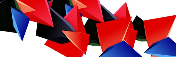 Fondo abstracto mosaico triángulo, 3d triangular formas polivinílicas bajas. Ilustración geométrica vectorial para portadas, pancartas, volantes y carteles y otros — Vector de stock