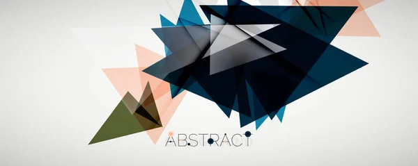 Geometric abstract background. Color triangle shapes. Vector illustration for covers, banners, flyers and posters and other designs — Stock Vector