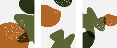 Boyama tarzında el çizimi şekiller, vektör soyut arkaplan şablonları. Duvar sanatı konsepti. A4 poster tasarımı veya kapaklar, afişler, broşürler için